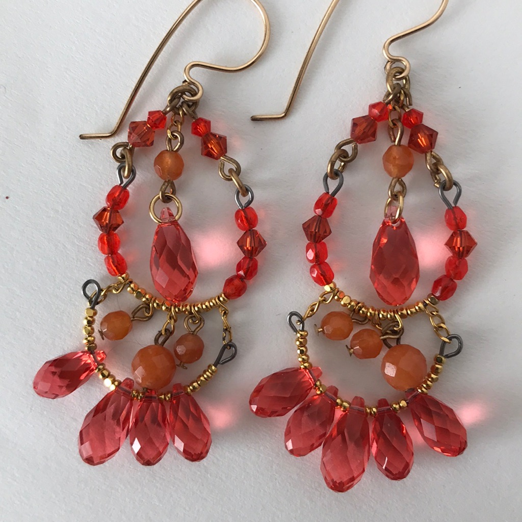 Erickson Beamon Chandelier Gemstone Earrings